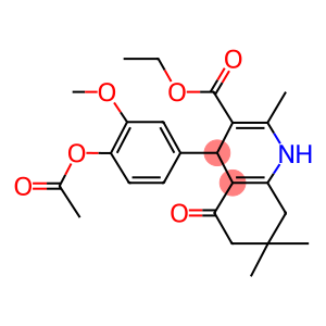 ethyl 4-[4-(acetyloxy)-3-methoxyphenyl]-2,7,7-trimethyl-5-oxo-1,4,5,6,7,8-hexahydro-3-quinolinecarboxylate