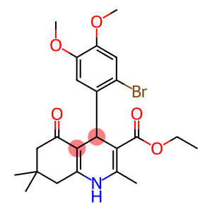 ethyl 4-(2-bromo-4,5-dimethoxyphenyl)-2,7,7-trimethyl-5-oxo-1,4,5,6,7,8-hexahydro-3-quinolinecarboxylate