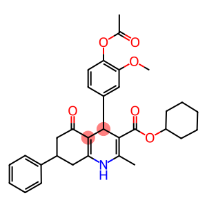 cyclohexyl 4-[4-(acetyloxy)-3-methoxyphenyl]-2-methyl-5-oxo-7-phenyl-1,4,5,6,7,8-hexahydro-3-quinolinecarboxylate