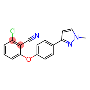 2-CHLORO-6-[4-(1-METHYL-1H-PYRAZOL-3-YL)PHENOXY]BENZENECARBONITRILE