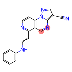 6-(2-ANILINOVINYL)PYRAZOLO[1,5-A]PYRIDO[3,4-E]PYRIMIDINE-3-CARBONITRILE