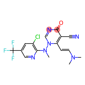 1-[[3-CHLORO-5-(TRIFLUOROMETHYL)-2-PYRIDINYL](METHYL)AMINO]-6-[2-(DIMETHYLAMINO)VINYL]-4-OXO-1,4-DIHYDRO-5-PYRIMIDINECARBONITRILE