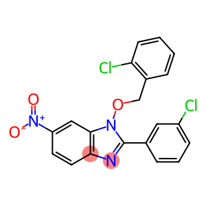 1H-Benzimidazole, 2-(3-chlorophenyl)-1-[(2-chlorophenyl)methoxy]-6-nitro-