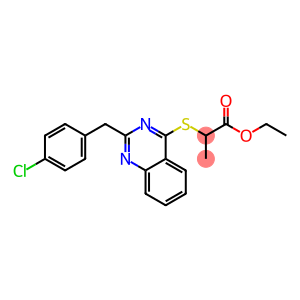 ETHYL 2-([2-(4-CHLOROBENZYL)-4-QUINAZOLINYL]SULFANYL)PROPANOATE