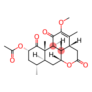 Picras-12-ene-1,11,16-trione, 2-(acetyloxy)-12-methoxy-, (2α)- (9CI)