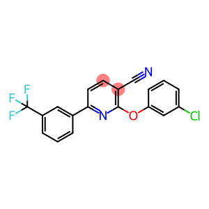 2-(3-CHLOROPHENOXY)-6-[3-(TRIFLUOROMETHYL)PHENYL]NICOTINONITRILE