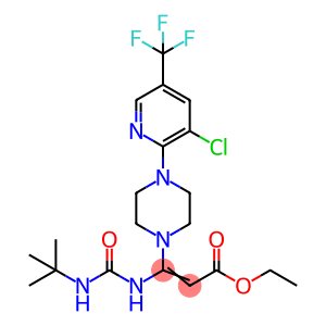 ETHYL 3-([(TERT-BUTYLAMINO)CARBONYL]AMINO)-3-(4-[3-CHLORO-5-(TRIFLUOROMETHYL)-2-PYRIDINYL]PIPERAZINO)ACRYLATE