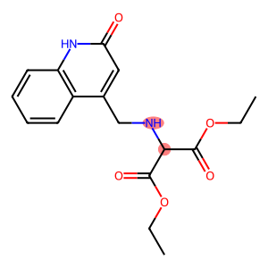 Propanedioic acid, 2-[[(1,2-dihydro-2-oxo-4-quinolinyl)methyl]amino]-, 1,3-diethyl ester