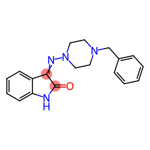 3-[(4-benzyl-1-piperazinyl)imino]-1,3-dihydro-2H-indol-2-one