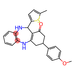 3-(4-methoxyphenyl)-11-(5-methyl-2-thienyl)-2,3,4,5,10,11-hexahydro-1H-dibenzo[b,e][1,4]diazepin-1-one