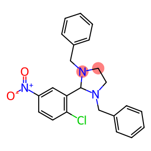 Imidazolidine, 2-(2-chloro-5-nitrophenyl)-1,3-bis(phenylmethyl)-