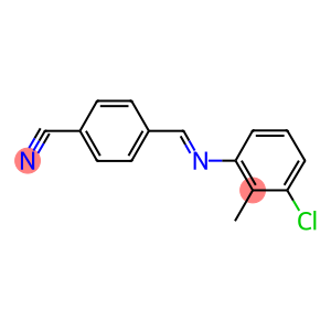 4-{[(3-chloro-2-methylphenyl)imino]methyl}benzonitrile