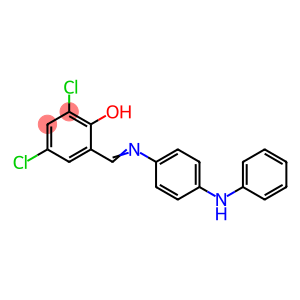 2-{[(4-anilinophenyl)imino]methyl}-4,6-dichlorophenol