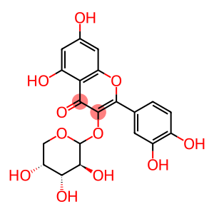 3-(arabinosyloxy)-2-(3,4-dihydroxyphenyl)-5,7-dihydroxy-4H-1-benzopyran-4-one