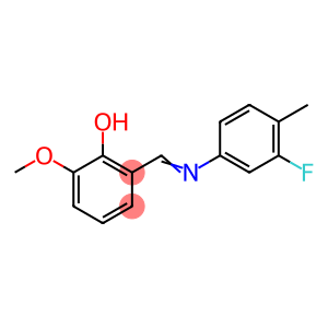 2-{[(3-fluoro-4-methylphenyl)imino]methyl}-6-methoxyphenol