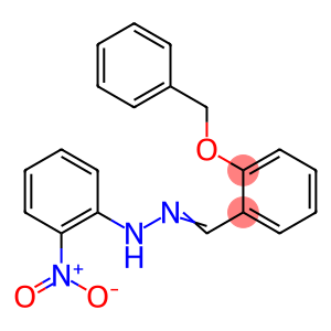 Benzaldehyde, 2-(phenylmethoxy)-, 2-(2-nitrophenyl)hydrazone