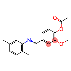 4-{[(2,5-dimethylphenyl)imino]methyl}-2-methoxyphenyl acetate