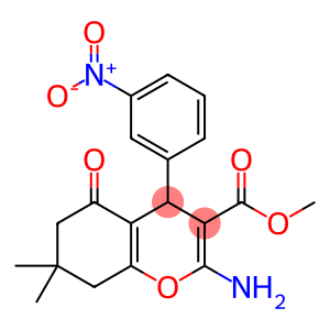 2-氨基-7,7-二甲基-4-(3-硝基苯基)-5-氧代-5,6,7,8-四氢-4H-色烯-3-羧酸甲酯