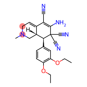 6-amino-8-(3,4-diethoxyphenyl)-2-methyl-2,3,8,8a-tetrahydro-5,7,7(1H)-isoquinolinetricarbonitrile