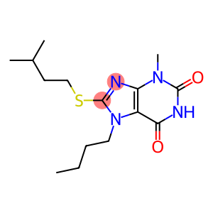 7-butyl-3-methyl-8-[(3-methylbutyl)sulfanyl]-3,7-dihydro-1H-purine-2,6-dione