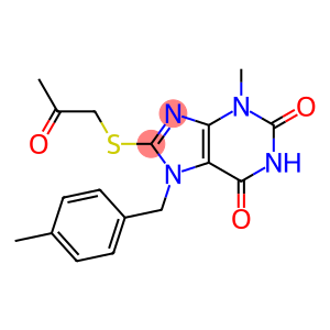 3-methyl-7-(4-methylbenzyl)-8-((2-oxopropyl)thio)-3,7-dihydro-1H-purine-2,6-dione