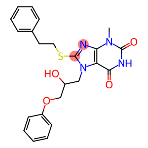 7-(2-hydroxy-3-phenoxypropyl)-3-methyl-8-[(2-phenylethyl)sulfanyl]-3,7-dihydro-1H-purine-2,6-dione