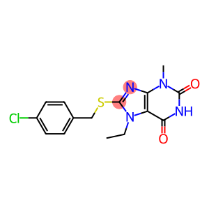 8-[(4-chlorobenzyl)sulfanyl]-7-ethyl-3-methyl-3,7-dihydro-1H-purine-2,6-dione