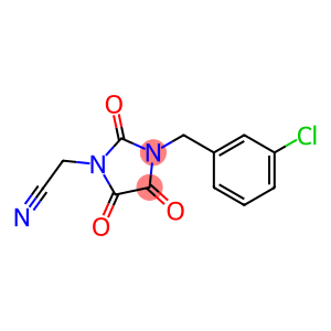 2-[3-(3-CHLOROBENZYL)-2,4,5-TRIOXO-1-IMIDAZOLIDINYL]ACETONITRILE