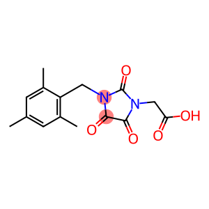 2-[3-(MESITYLMETHYL)-2,4,5-TRIOXO-1-IMIDAZOLIDINYL]ACETIC ACID