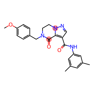 N-(3,5-DIMETHYLPHENYL)-5-(4-METHOXYBENZYL)-4-OXO-4,5,6,7-TETRAHYDROPYRAZOLO[1,5-A]PYRAZINE-3-CARBOXAMIDE