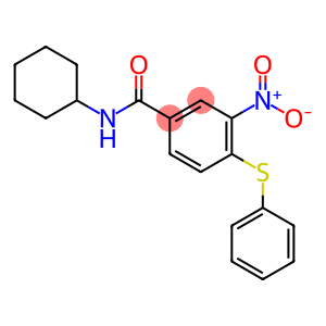 Benzamide, N-cyclohexyl-3-nitro-4-(phenylthio)-