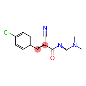 3-(4-CHLOROPHENYL)-2-CYANO-N-[(DIMETHYLAMINO)METHYLENE]ACRYLAMIDE