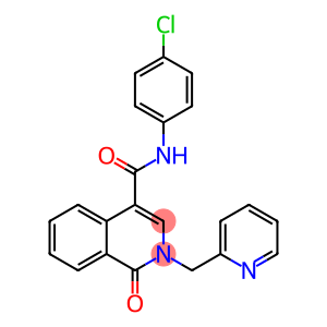 N-(4-CHLOROPHENYL)-1-OXO-2-(2-PYRIDINYLMETHYL)-1,2-DIHYDRO-4-ISOQUINOLINECARBOXAMIDE