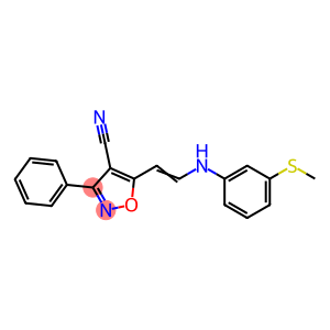 5-(2-[3-(METHYLSULFANYL)ANILINO]VINYL)-3-PHENYL-4-ISOXAZOLECARBONITRILE