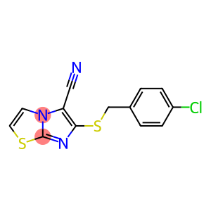 6-[(4-CHLOROBENZYL)SULFANYL]IMIDAZO[2,1-B][1,3]THIAZOLE-5-CARBONITRILE