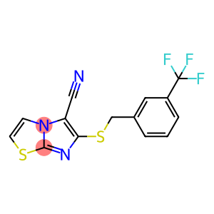 6-([3-(TRIFLUOROMETHYL)BENZYL]SULFANYL)IMIDAZO[2,1-B][1,3]THIAZOLE-5-CARBONITRILE
