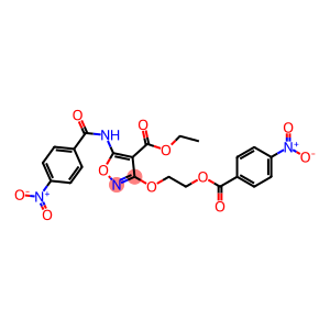 ethyl 5-(4-nitrobenzamido)-3-[2-(4-nitrobenzoyloxy)ethoxy]-1,2-oxazole-4-carboxylate