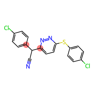 2-(4-chlorophenyl)-2-{6-[(4-chlorophenyl)sulfanyl]pyridazin-3-yl}acetonitrile