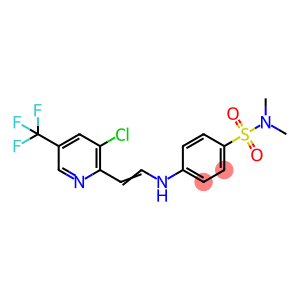 4-{[(E)-2-[3-chloro-5-(trifluoromethyl)pyridin-2-yl]ethenyl]amino}-N,N-dimethylbenzene-1-sulfonamide