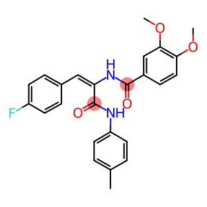 N-[2-(4-fluorophenyl)-1-(4-toluidinocarbonyl)vinyl]-3,4-dimethoxybenzamide