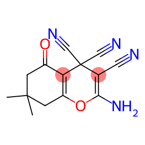 2-AMINO-7,7-DIMETHYL-5-OXO-5,6,7,8-TETRAHYDRO-4H-CHROMENE-3,4,4-TRICARBONITRILE