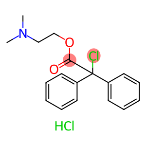 chloro-diphenyl-acetic acid-(2-dimethylamino-ethyl ester)