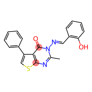 3-[(2-hydroxybenzylidene)amino]-2-methyl-5-phenylthieno[2,3-d]pyrimidin-4(3H)-one