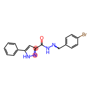 1H-Pyrazole-3-carboxylic acid, 5-phenyl-, 2-[(4-bromophenyl)methylene]hydrazide