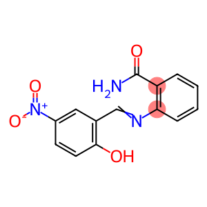 2-({2-hydroxy-5-nitrobenzylidene}amino)benzamide