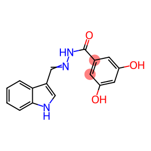 Benzoic acid, 3,5-dihydroxy-, 2-(1H-indol-3-ylmethylene)hydrazide