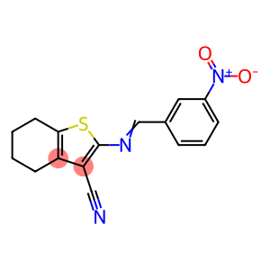 (E)-2-((3-nitrobenzylidene)amino)-4,5,6,7-tetrahydrobenzo[b]thiophene-3-carbonitrile