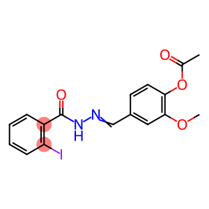 4-[2-(2-iodobenzoyl)carbonohydrazonoyl]-2-methoxyphenyl acetate