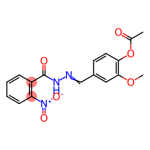 2-methoxy-4-[2-(2-nitrobenzoyl)carbonohydrazonoyl]phenyl acetate