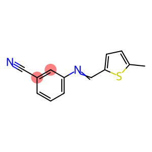 3-{[(5-methyl-2-thienyl)methylene]amino}benzonitrile